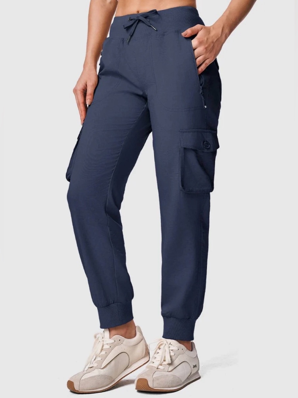 Outdoor Sports Lightweight Cargo Joggers Pants Navy Small NWT